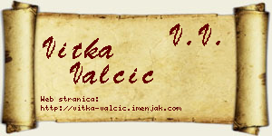 Vitka Valčić vizit kartica